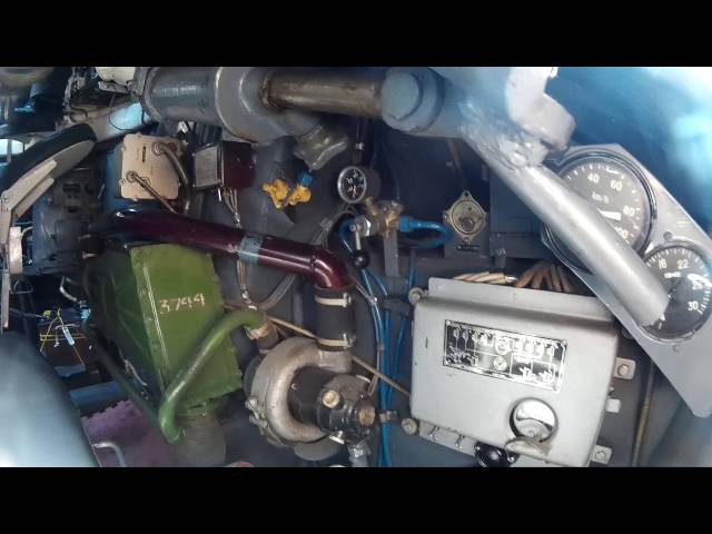 Inside the driver compartment of the Soviet T34/85 main battle tank