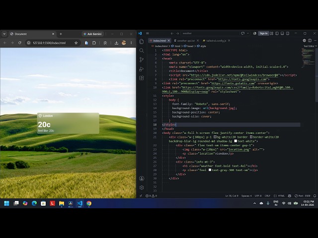 Building a Simple Weather App 🌤️ | HTML, Tailwind CSS & JavaScript | Glassy UI