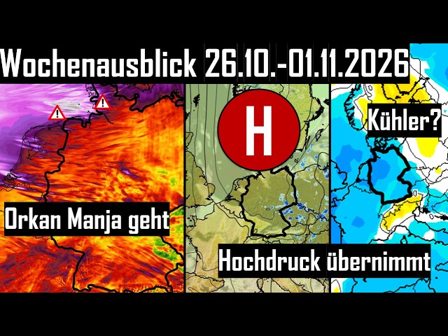 ⚠️STORM LOW MANJA makes way for HIGH PRESSURE🌤️ - Colder from the WEEKEND? - Weekly outlook 10/26...