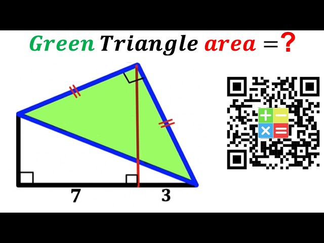 Can you find the Green shaded triangle area? | (Trigonometry) | #math #maths | #geometry