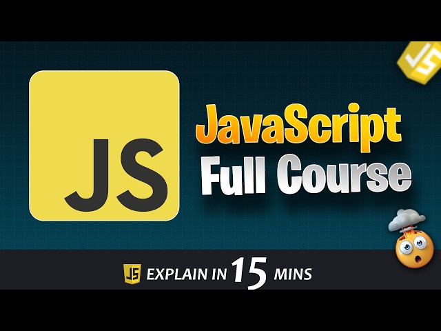 JavaScript Crash Course for Beginners | Complete JS Tutorial 2026