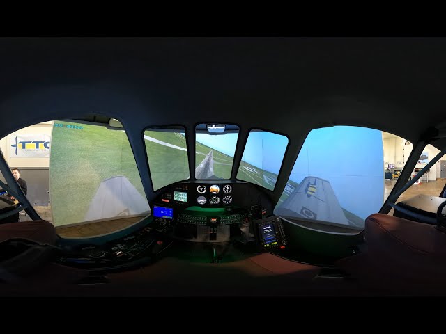 GeoSim AT802F Dual Cockpit Flight Simulator 360 degree Video