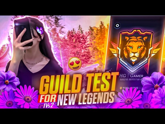 1V2 GUILD TEST 😈 | UID REACTION 🥳 | #fflive #ffgirlgamer #girlgamer #guildtest