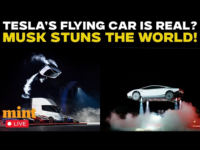 LIVE | Elon Musk Unveils Tesla’s Flying Roadster! SpaceX Thrusters, Extreme Speed & 2028 Launch