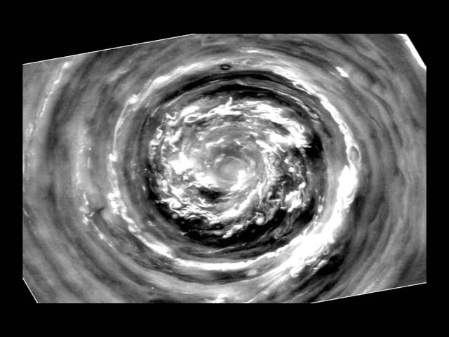 Saturn Polar Vortex - NAC Cassini - 271112
