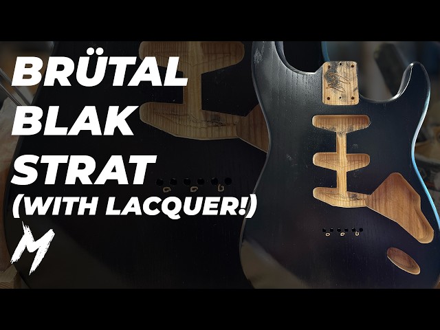 BRÜTAL BLAK STRAT WITH A LACQUER TOPCOAT? | another BRÜTAL (and super simple) MadLad Finish Tutorial