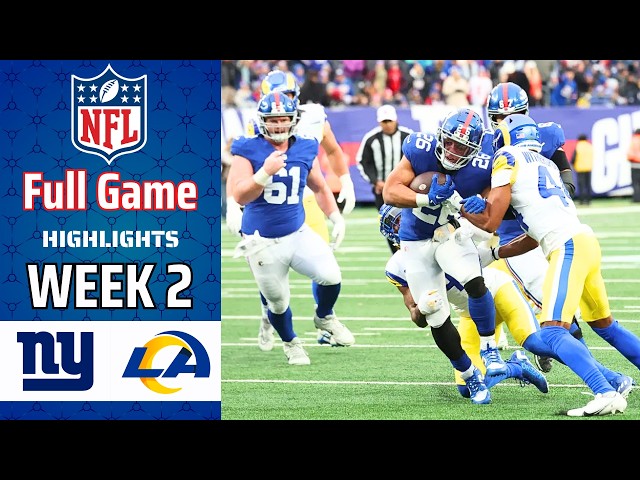 Giants vs Rams Full Game Highlight | Week 2 | NFL Season 2026