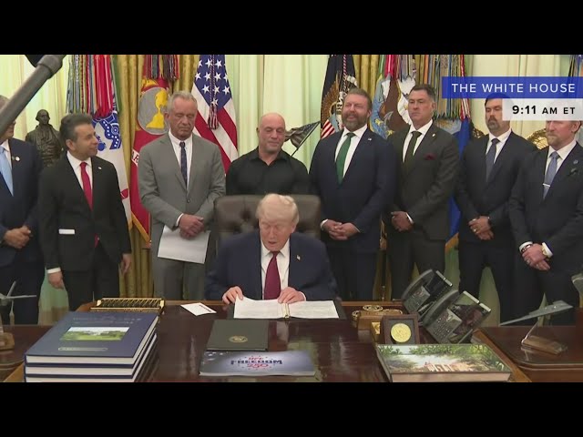 Joe Rogan joins Trump to sign order allowing psychedelic drug research | NewsNation Live