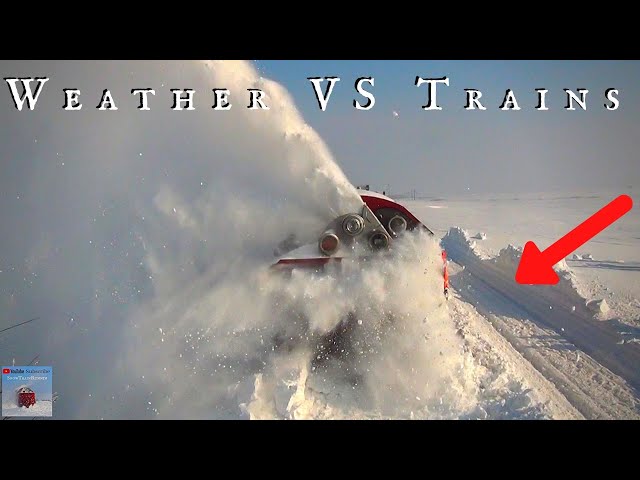 Extreme Weather VS Biggest Rotary Train Snow Plow