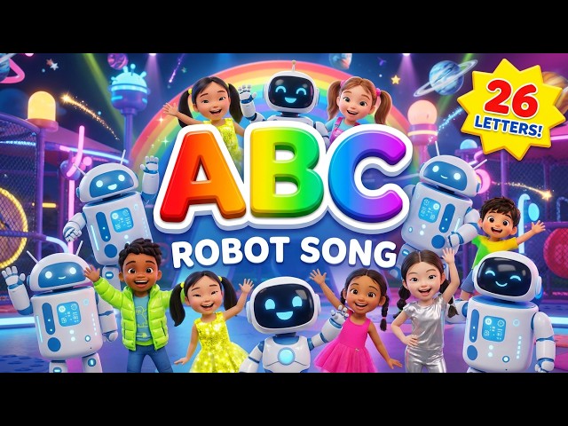 ABC Robot Song for Kids 🤖 Learn Alphabet with Fun 3D Dancing Robots