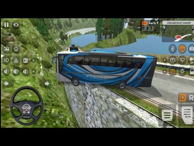 Uttarakhand Dangerous Hill Roads Bus Simulator Indonesia 😱 | Offroad Bus Driving Gameplay