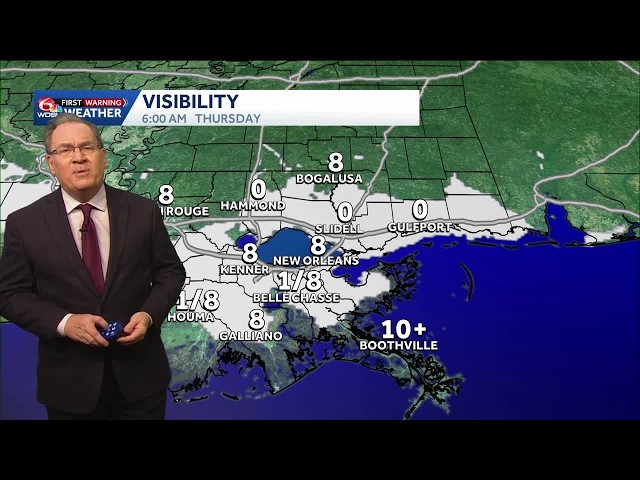 Foggy mornings this week in advance of a cold front