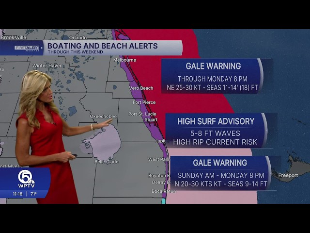 WPTV First Alert Weather Forecast for Night of October 24, 2026 in South Florida