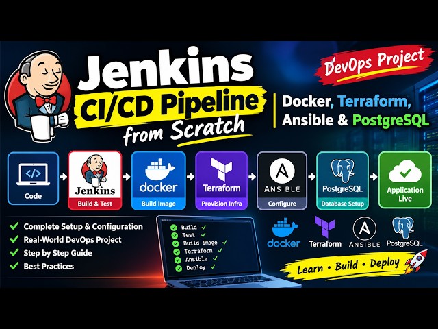 Complete DevOps Project: Jenkins CI/CD Pipeline with Docker, Terraform, Ansible & Postgres #cicd