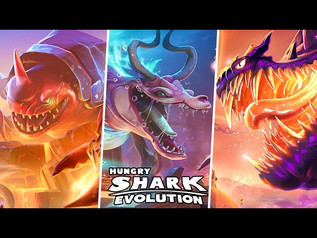 ALL DEMON SHARKS (MEPHISTO, ASTAROTH, LEVIATHAN) (HUNGRY SHARK EVOLUTION)