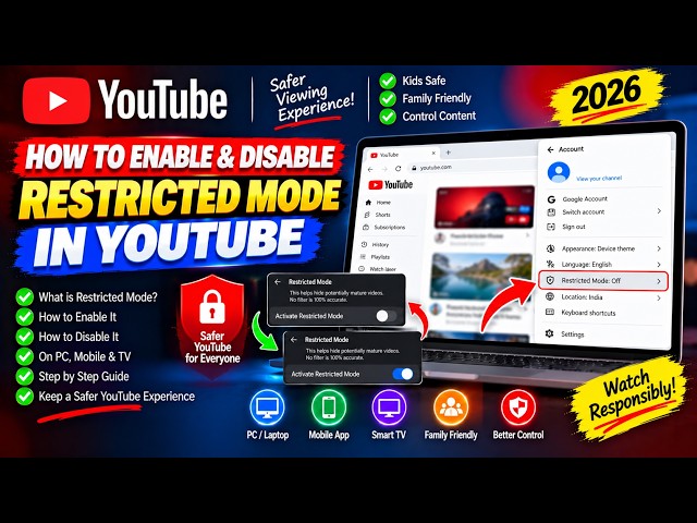 How to Enable & Disable Restricted Mode in YouTube