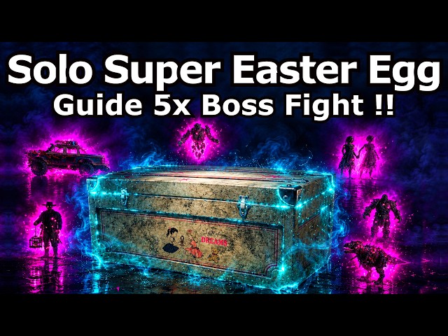 Solo Super Easter Egg Guide And Full Boss Fight ! (Black Ops Zombies)