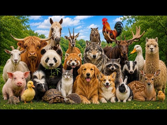 Learn Animal Sounds for Kids _ Wild Animals _ Part 4 | 🐧🐱 Cute Animal Sound Learn