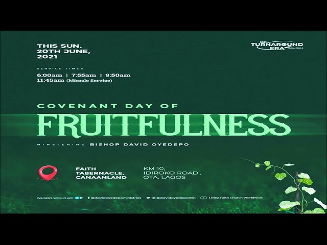 DOMI STREAM: COVENANT DAY OF FRUITFULNESS | 20, JUNE 2021
