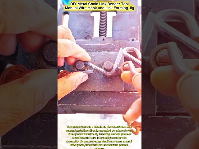 How to Make a DIY Metal Chain Link Bender Tool 🛠️Easy Manual Wire Hook & Link Forming Jig Tutorial