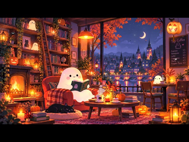 Ghost Lofi House & Cozy Soul 🎃🍂 Halloween Lofi Mix for Brighter Moods ~ Spooky Autumn Night