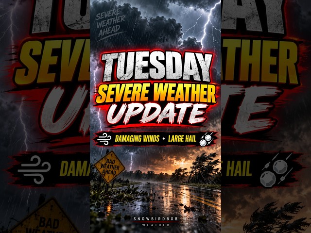 🚨 TUESDAY STORMS COULD HIT HARD!  #severeweather #weather #weatherchannel