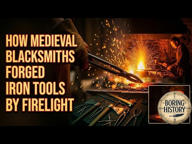 How Medieval Blacksmiths Forged Iron Tools by Firelight : Boring History for Sleep