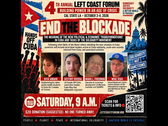 LA Progressive Cuba Needs Medicine and Energy, Not More U.S. Sanctions