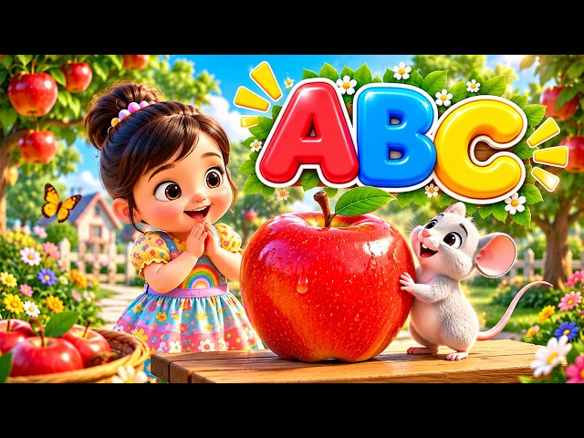 🔤 ABC Phonics Song + Learn ABC A to Z with Funny Rat + Magic Car |  A for Apple 🍎 | Kids Learning