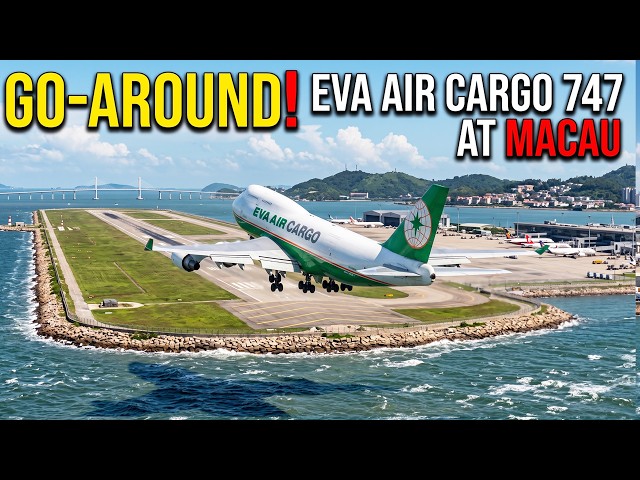 TOO LOW ON FINAL! EVA Cargo Extreme Low-Altitude Go-Around at Macau | MSFS 2020