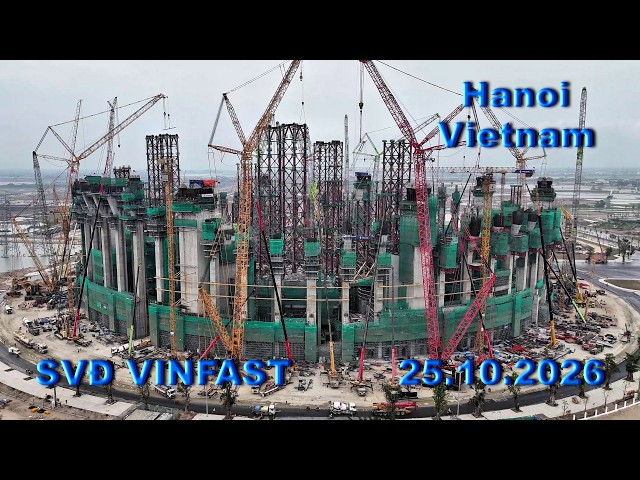 #61 WORLD´S LARGEST STADIUM - FLYCAM FPV - SVĐ VINFAST - SÂN VẬN ĐỘNG TRỐNG ĐỒNG - BUILDING SITE