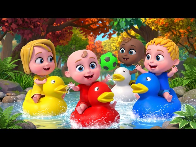 Learn Color With Five Little Ducks | Fun & Learning Rhyme For Kids | FunToon Rhymes