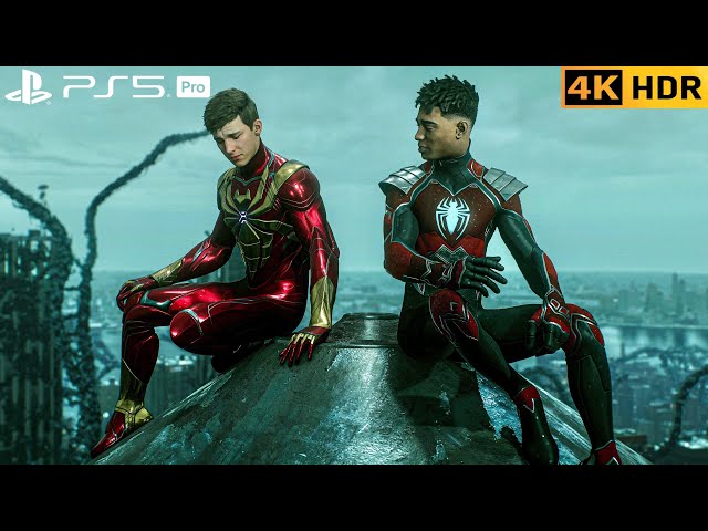 (PS5 PRO) Iron-Spider joins Red Mysterio to Fight Venom Symbiotes | 4K HDR |