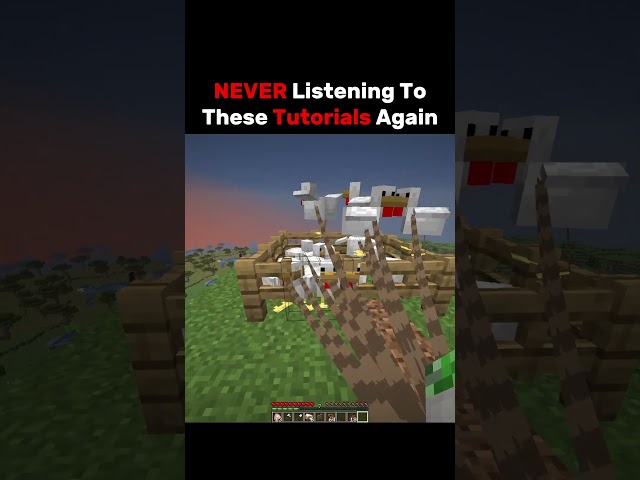 Never Listening To Tutorials Again... #minecraft  #gaming  #memes