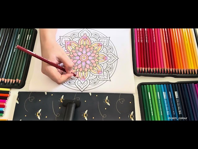 Relaxing Mandala Colouring | No Talking | Stress Relief Art Therapy