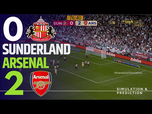 ⚽ Sunderland 0-2 Arsenal [HIGHLIGHTS] Premier League 26/27 ✅ | Match Simulation/Recreation