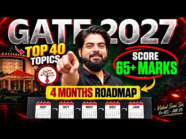 GATE 2027 Preparation Strategy: Top 40 Topics + 4 Month Roadmap | 65+ Marks