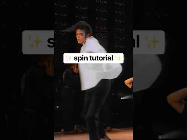 MICHAEL JACKSON HOW TO SPIN TUTORIAL 😮✨