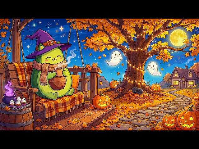 🔴 Halloween Lo-Fi Radio 🎃 Cozy Beats to Relax / Study / Sleep with AvoCat 👻 [24/7 Live Stream]