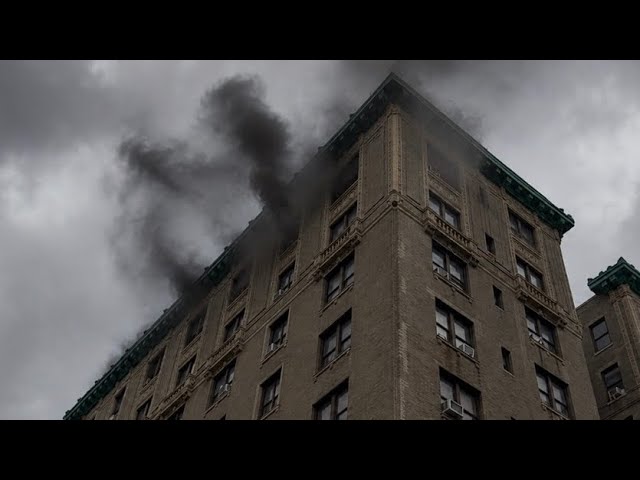 FDNY Manhattan 2nd Alarm 10-77 Box 1651 Fire 10th Floor Top Floor 