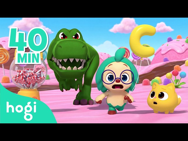 Run, Faster! Hogi and Dinosaur's Colorful Race and Candies｜Dinosaurs for Kids｜ABC Song｜Hogi Pinkfong