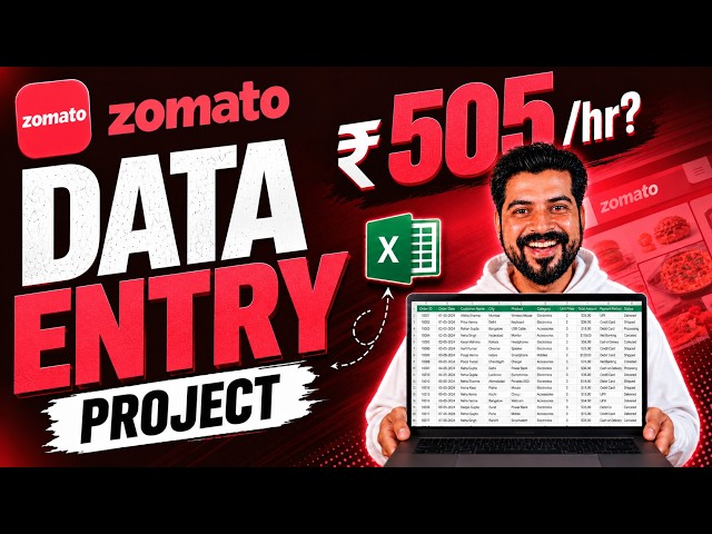 Excel Data Entry work Rs. 505 per hour ❓ (Second Salary)