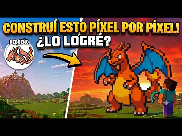 Construí a CHARIZARD MEGA-Y Píxel por Píxel en Minecraft