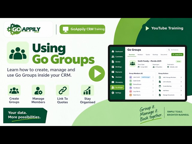 GoAppily CRM Go Groups Quote Feature | Complete Group Quote Training Guide