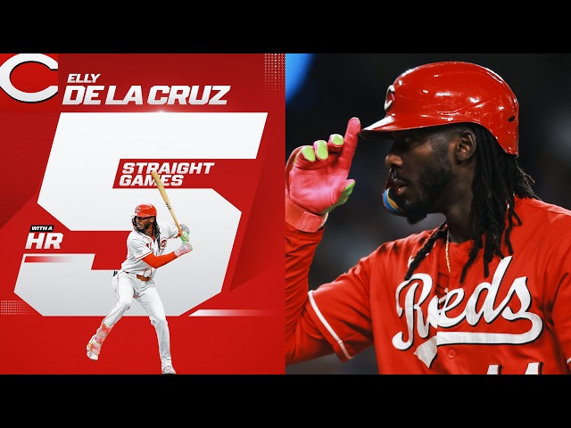 FIVE STRAIGHT GAMES with a HOMER for Elly De La Cruz! 💥💥💥💥💥 MLB Highlights
