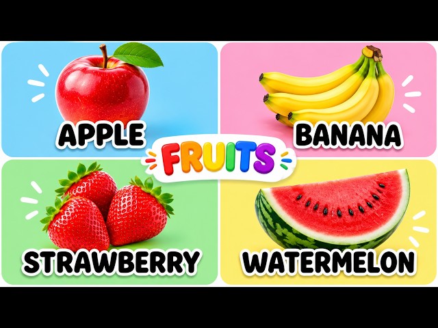 Learn Fruits for Kids | Learn to Spell | Kids & Toddler Learning Video