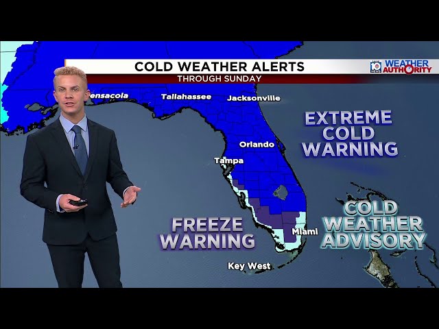Cold front brings rain, cold weather advisory to South Florida