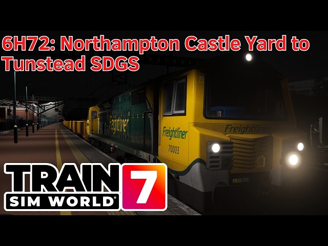 6H72: Northampton Castle Yard to Tunstead SDGS - WCML Trent Valley - Class 70 - Train Sim World 7