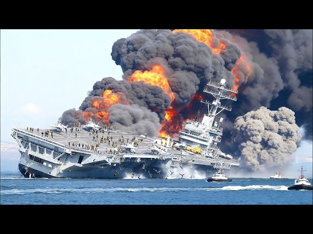 2 minutes ago: A US aircraft carrier carrying 500 tanks was instantly destroyed.