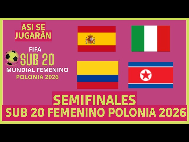 THIS IS HOW THE SEMIFINALS OF THE 2026 POLAND U-20 WOMEN'S WORLD CUP WILL BE PLAYED